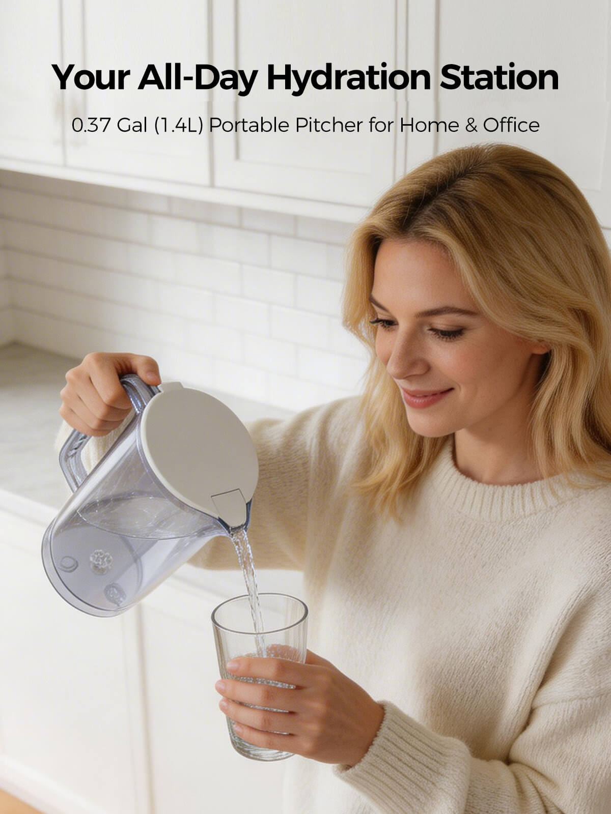 Purcooflow P3A Auto-Fill 5-Stage Countertop RO System with Alkaline Mineral And Portable Pitcher