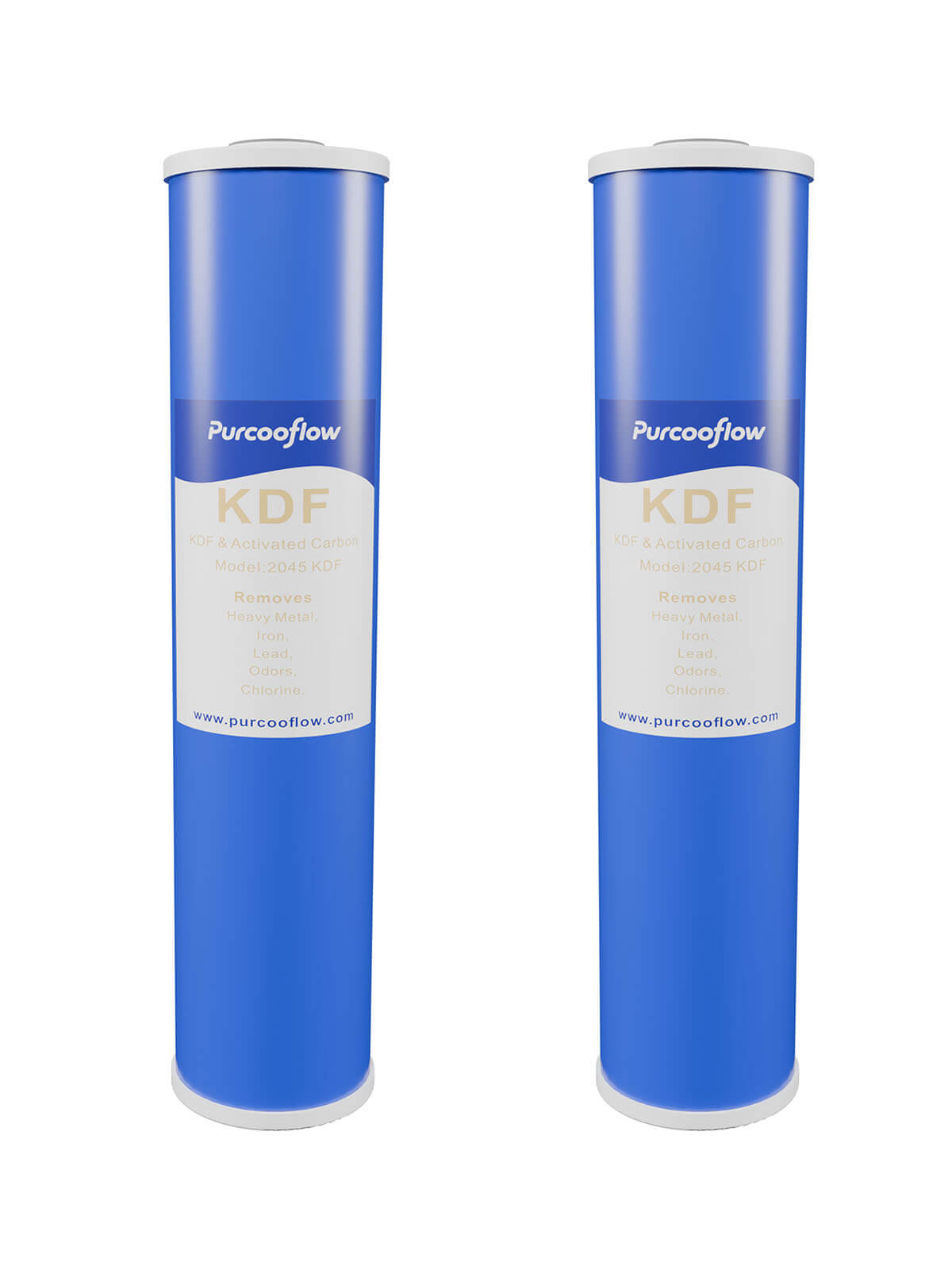 Purcooflow 20" x 4.5" 5 Micron KDF & Carbon Composite Filter - Heavy Metal Reduction