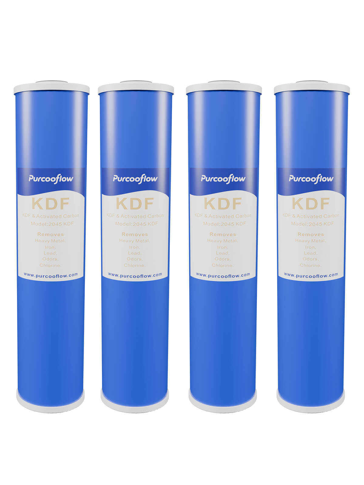Purcooflow 20" x 4.5" 5 Micron KDF & Carbon Composite Filter - Heavy Metal Reduction