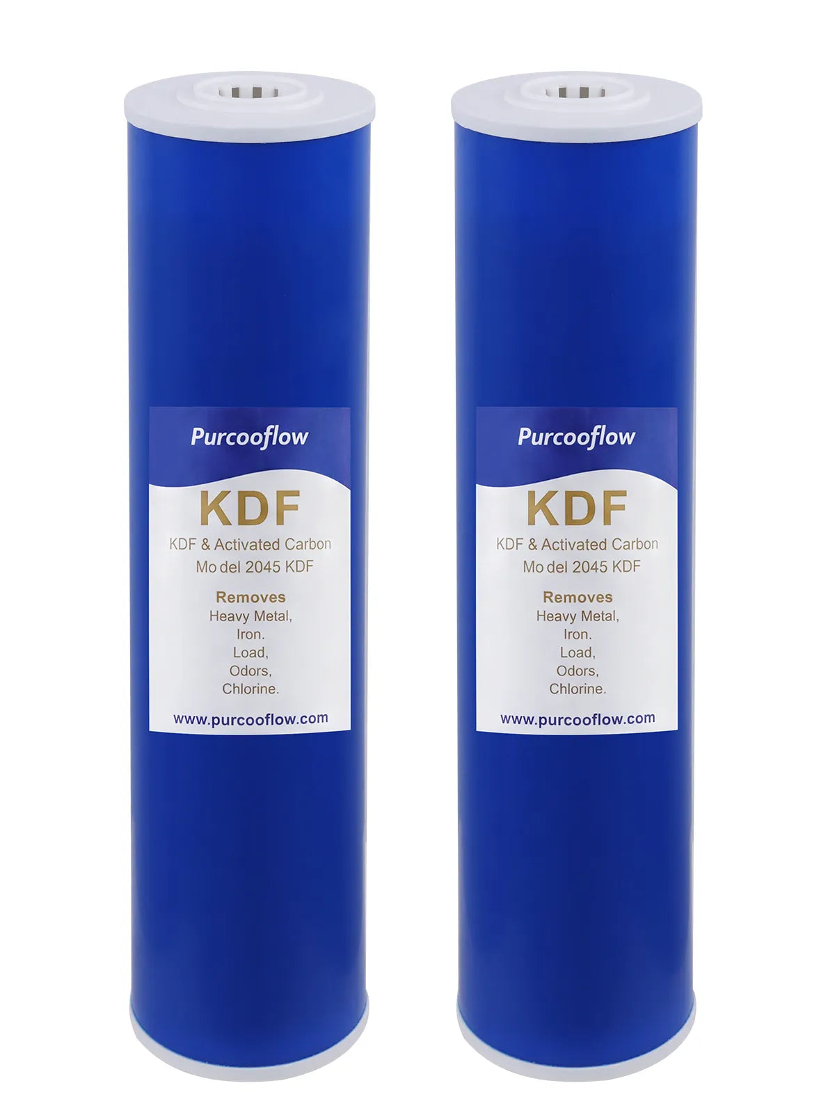 Purcooflow 20" x 4.5" 5 Micron KDF & Carbon Composite Filter - Heavy Metal Reduction