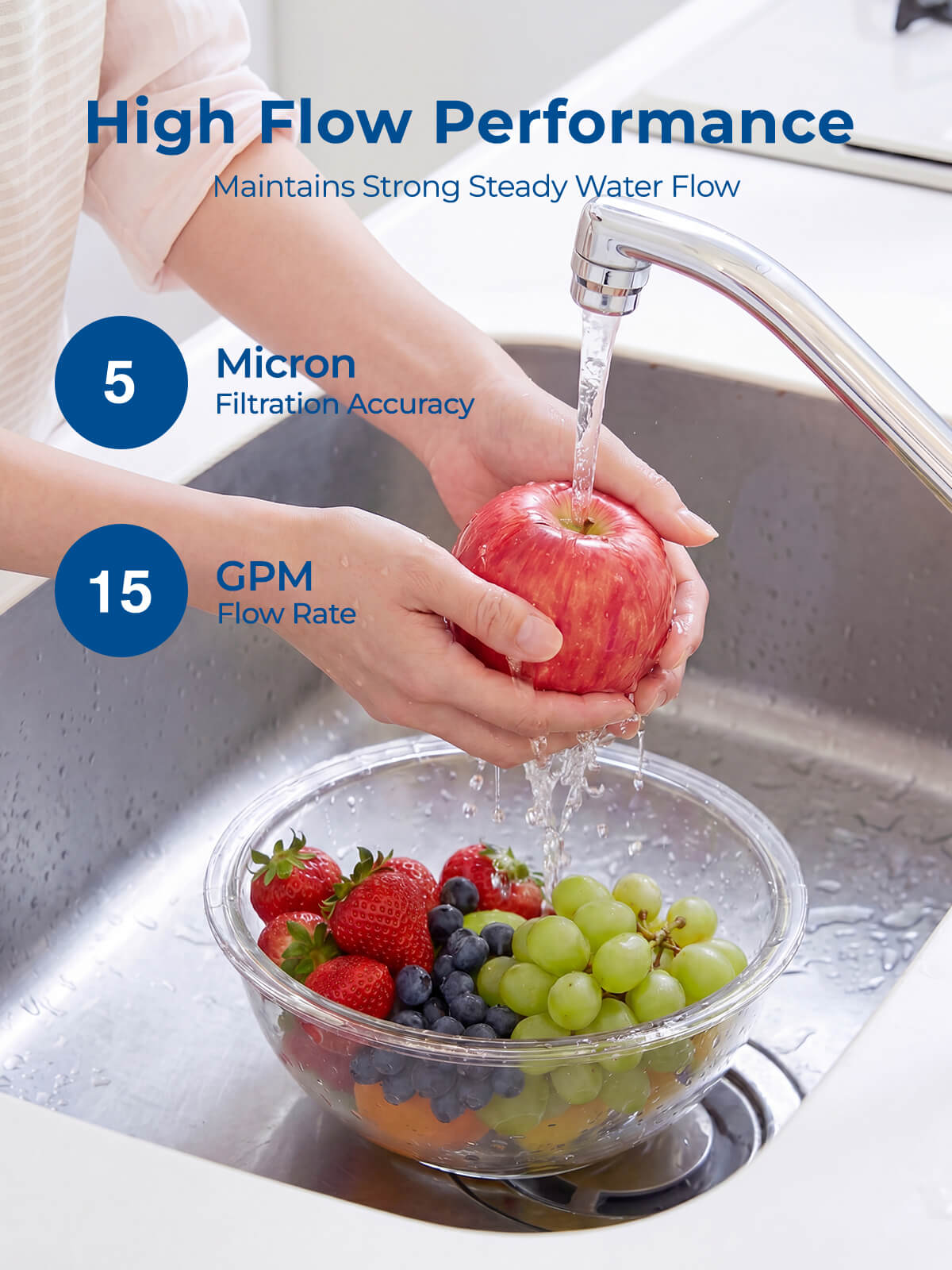 Purcooflow 20" x 4.5" 5 Micron CTO Carbon Block Filter - 5 Micron Coconut Shell Water Replacement Cartridge